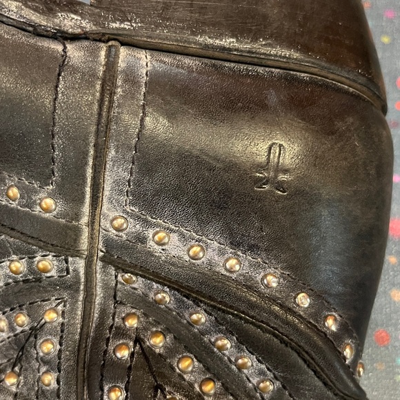 Frye Rivet Cowboy Boots - Picture 3 of 5